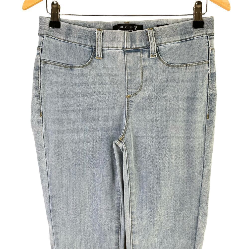 Judy‎ Blue Pull-On Skinny Fit Jeans in Light Blue Wash, Size 7/28 - Picture 3 of 10
